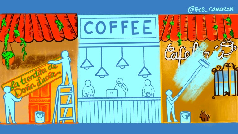 Ilustración sobre la gentrificación