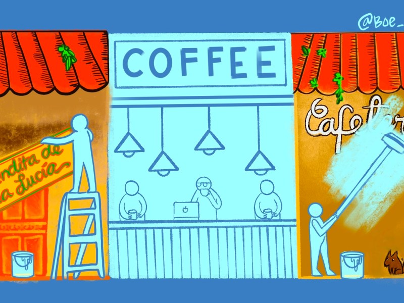 Ilustración sobre la gentrificación