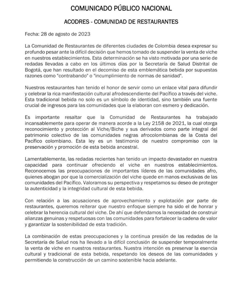 Comunicado Viche 1