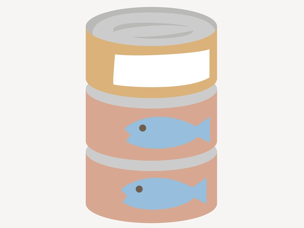 Canned fish clipart vector