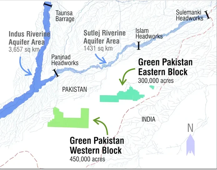 Mapa del proyecto pakistan verde