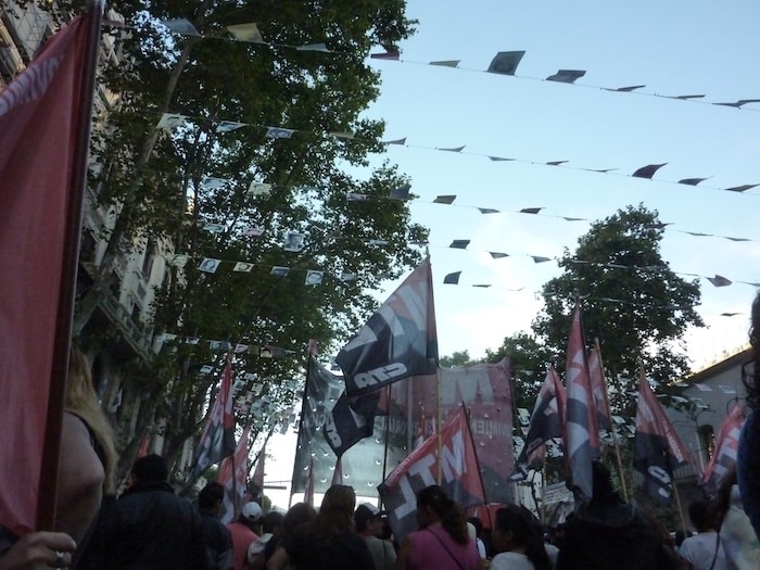 Conmemoración del día del trabajo en Buenos Aires. Foto. David Santa Cruz.